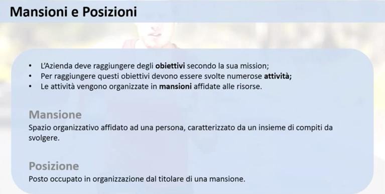 Definizione di posizione e mansione EBC Consulting