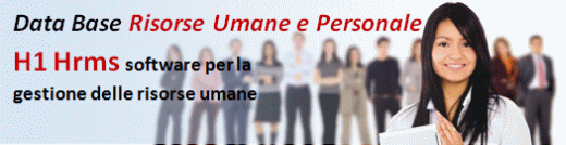DataBase gestione risorse umane e personale - H1 Hrms - accedi a sezione dedicata